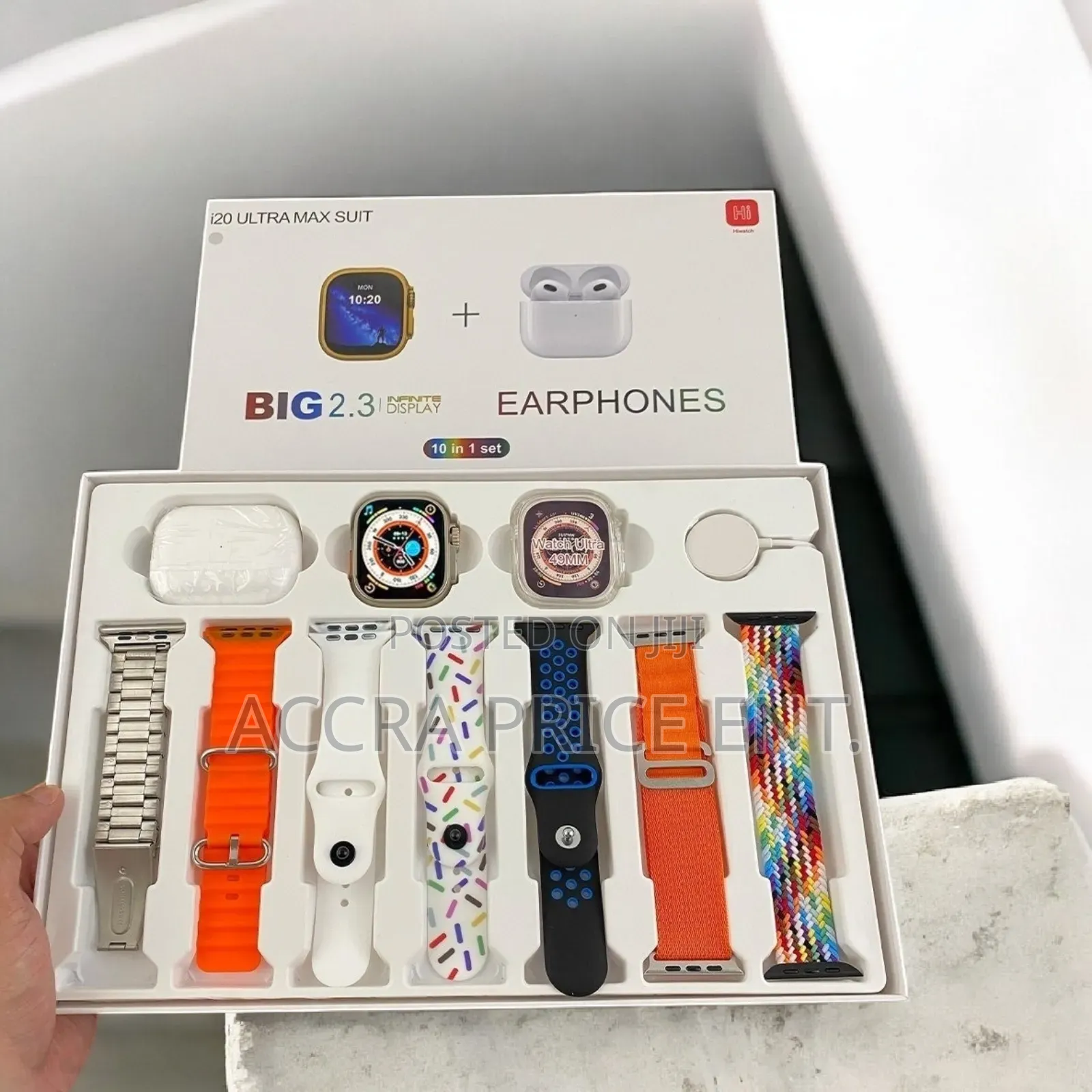I-20 Ultra Smartwatch 10 in 1 Set (637377)