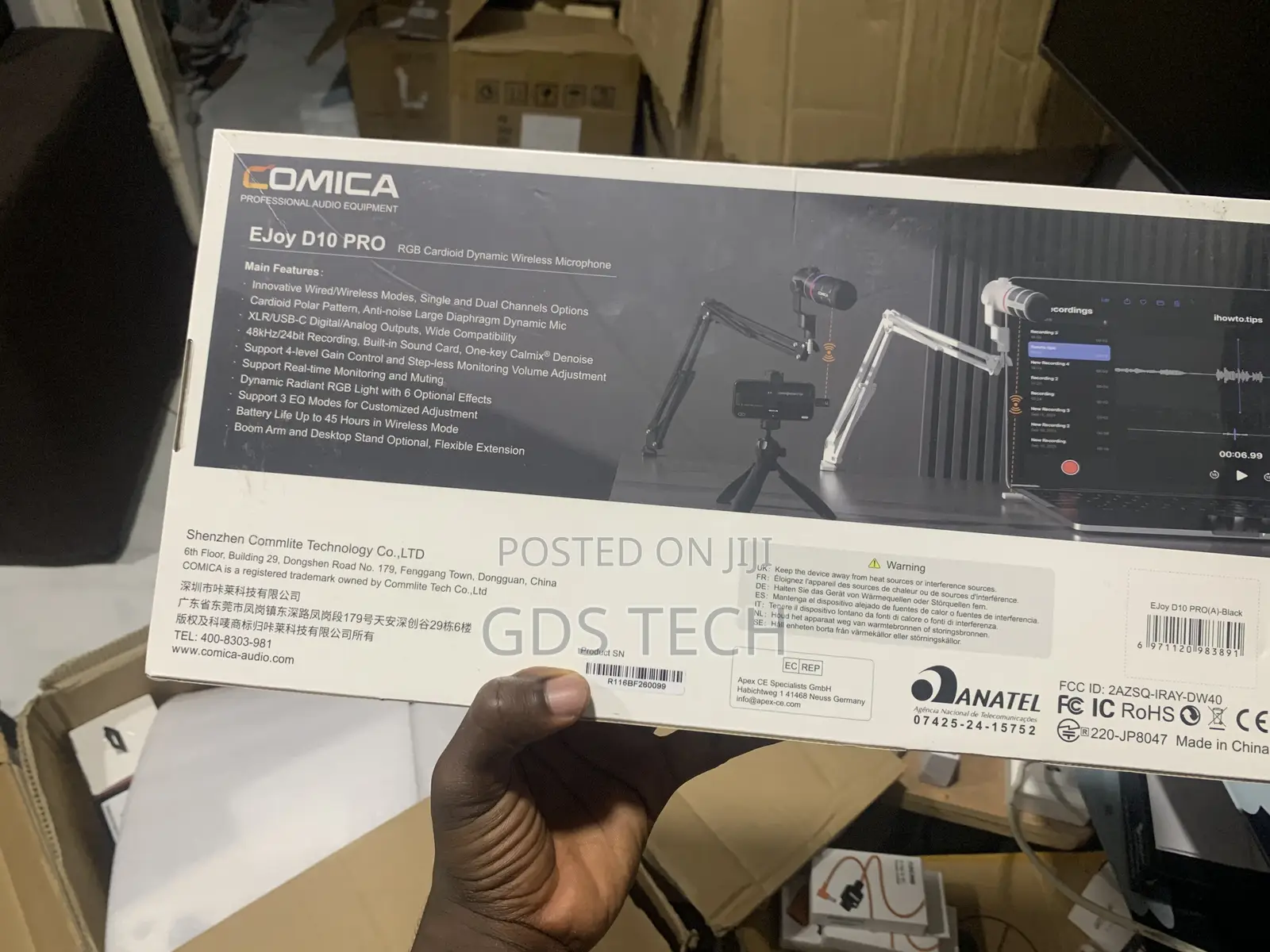 Comica Ejoy D10 Pro RGB Cardioid Dynamic Wireless Microphone