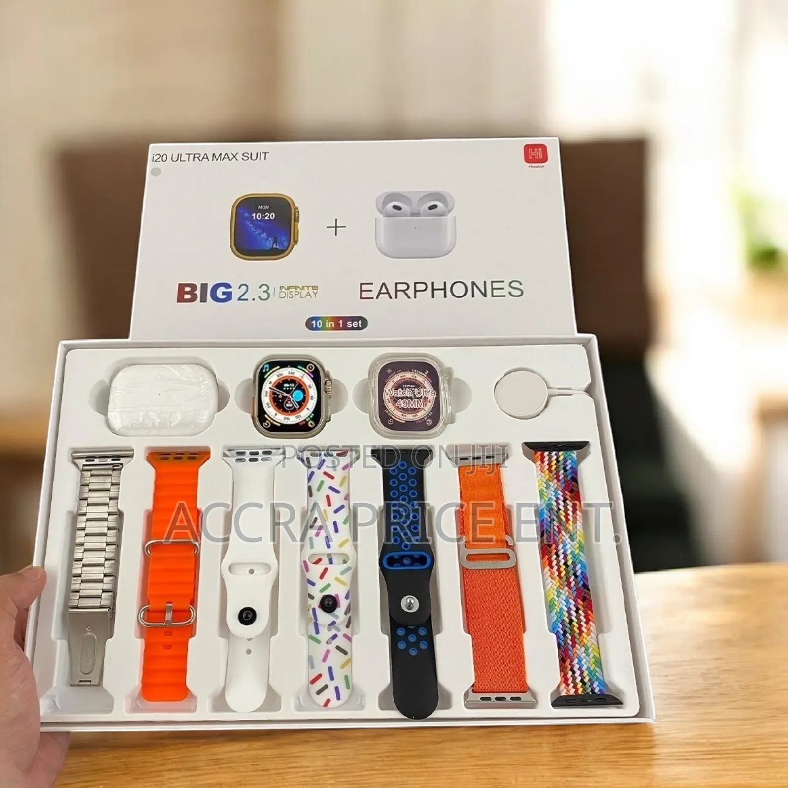 I20 Ultra Max Suit Combination Smartwatch 10 in 1 Straps (633638)