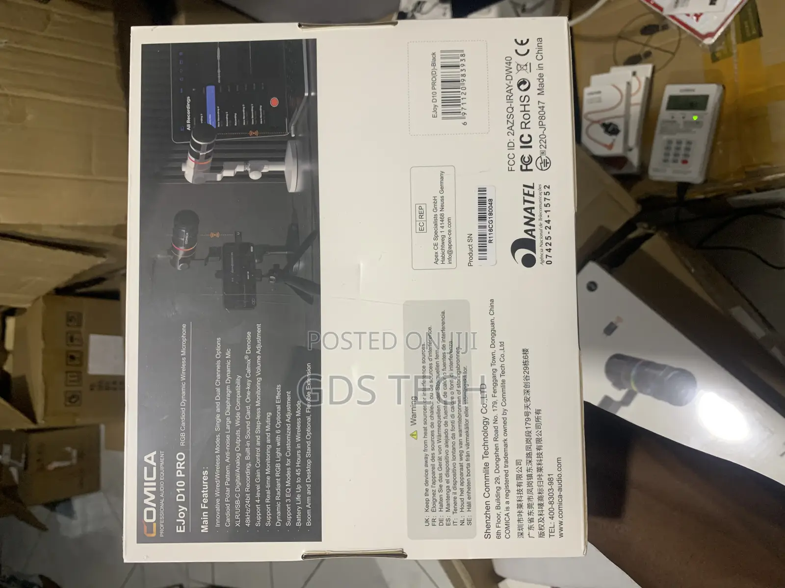 Podcast Micro-(Comica Ejoy D10 Pro RGB Cardioid Dynamic Wireless Mic