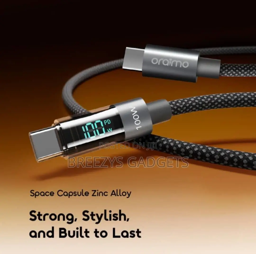 Oraimo Digiline 100 Watts Type C to C Data Cable With Display