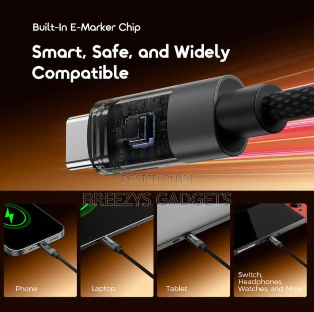 Oraimo Digiline 100 Watts Type C to C Data Cable With Display