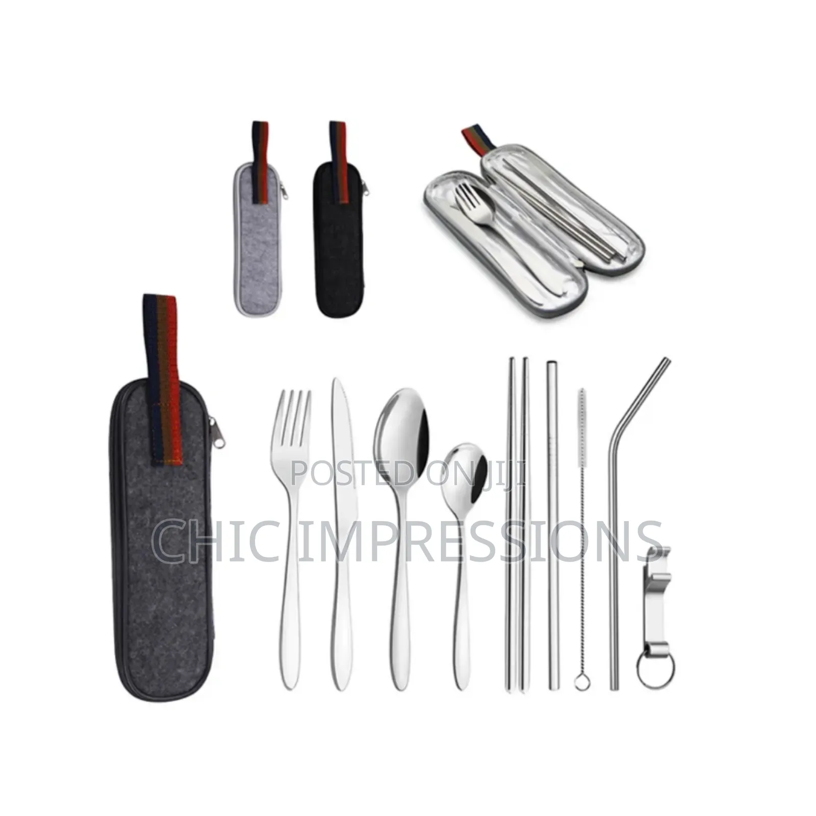 9pcs Portable Travel Cutlery Set