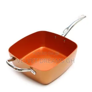 Durable Copper Pan With Frying Basket Less Oil.