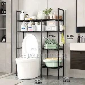 Freestanding Metal Over-the-Toilet Storage Rack