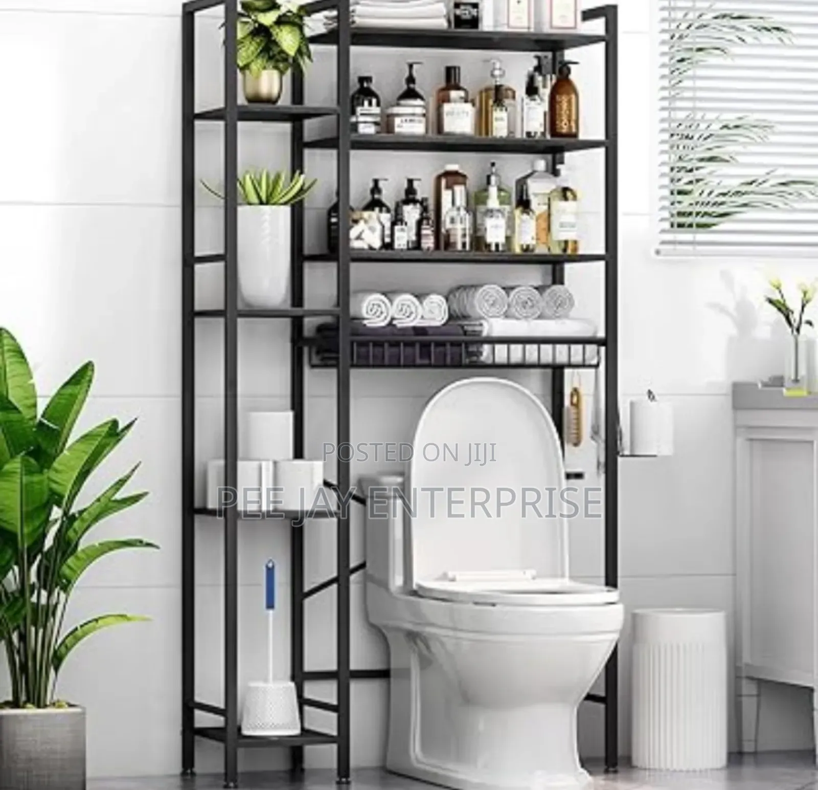 Freestanding Metal Over-the-Toilet Storage Rack