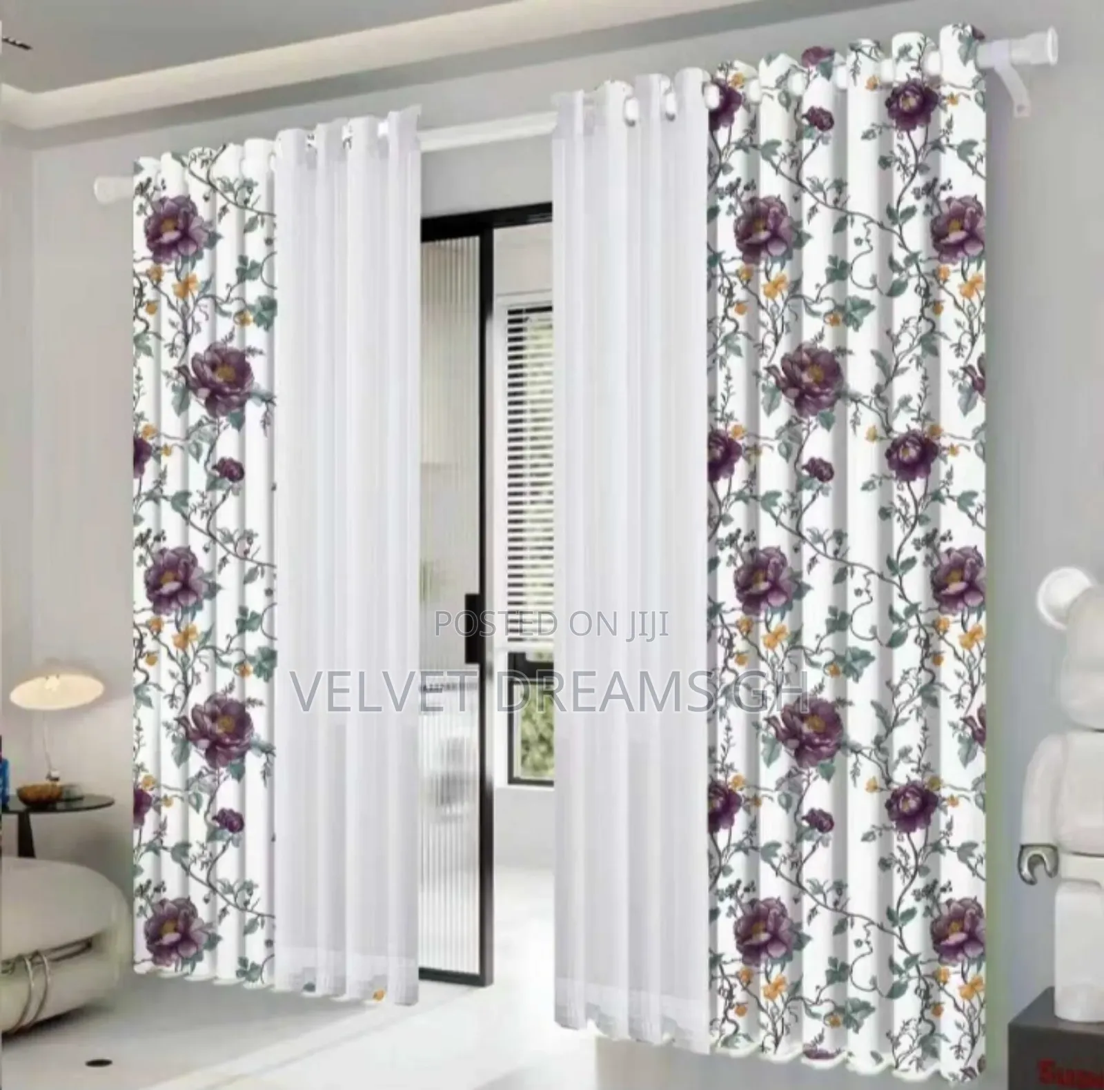 4pcs Curtain Set Beauty Privacy Combined