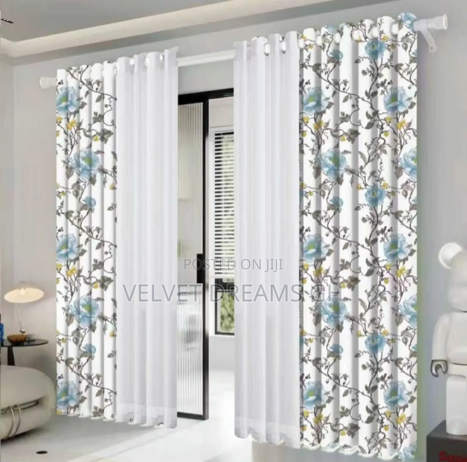 4pcs Curtain Set Beauty Privacy Combined