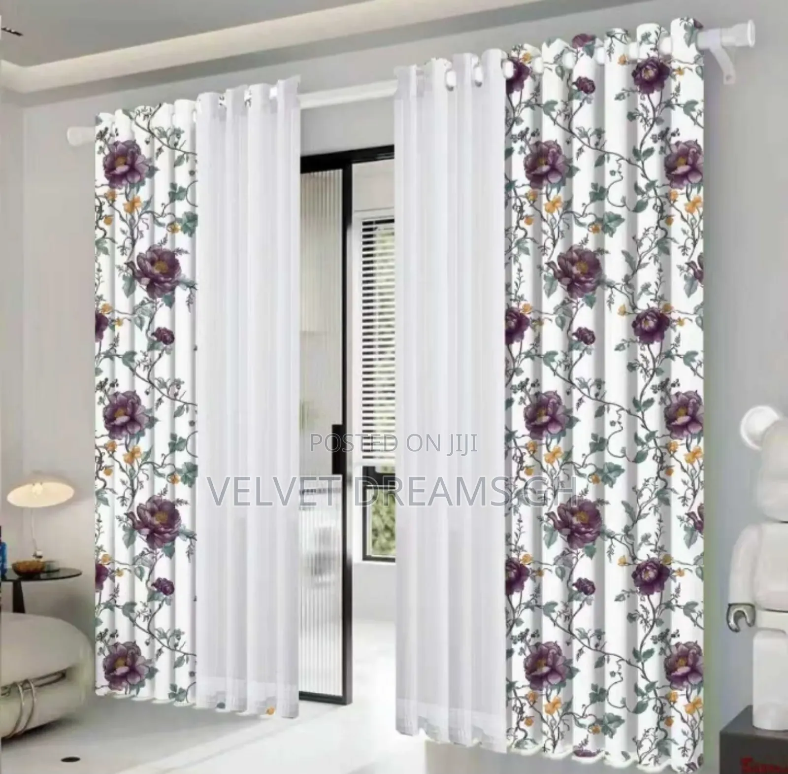 4pcs Curtain Set Beauty Privacy Combined