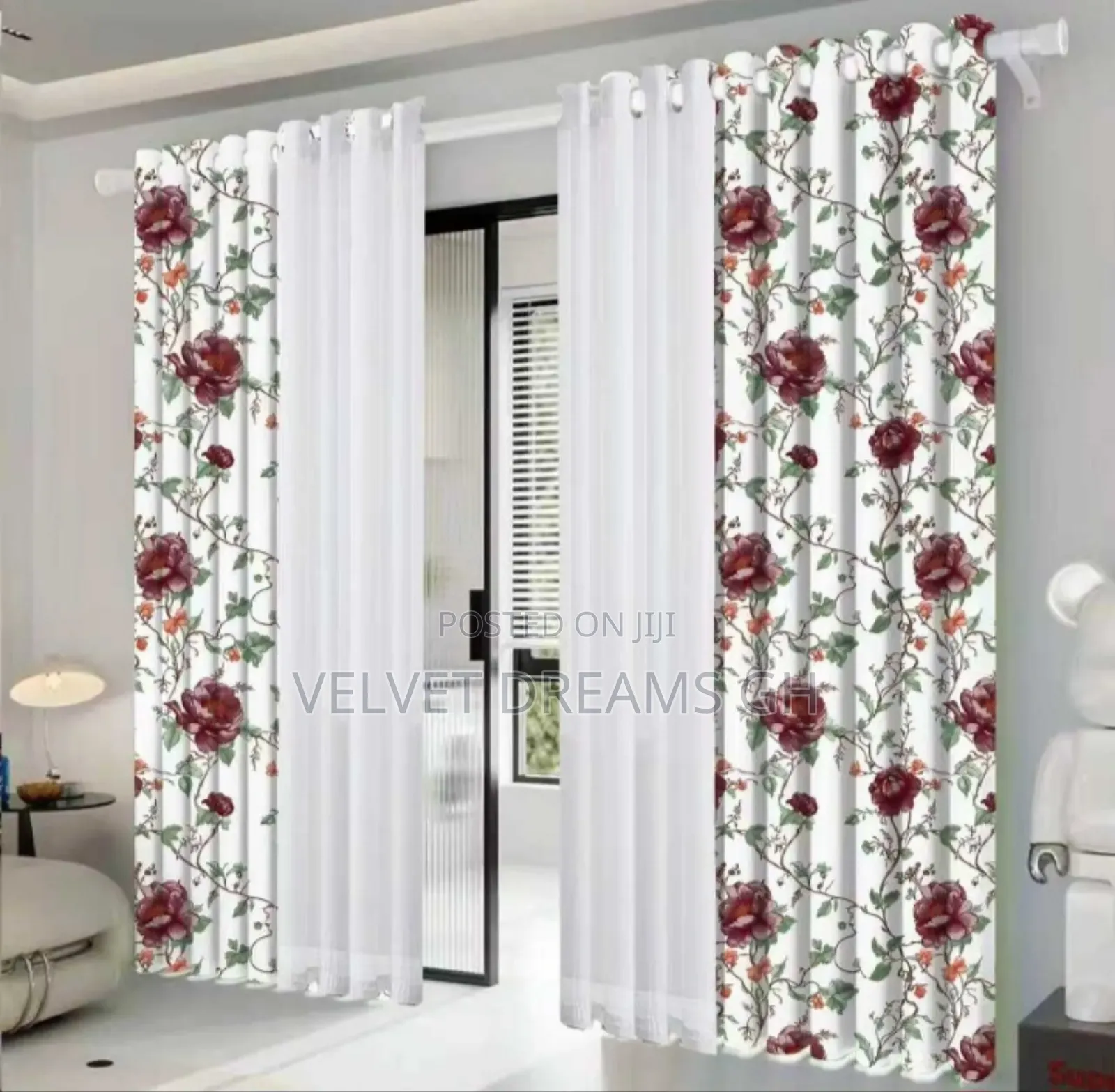 4pcs Curtain Set Beauty Privacy Combined