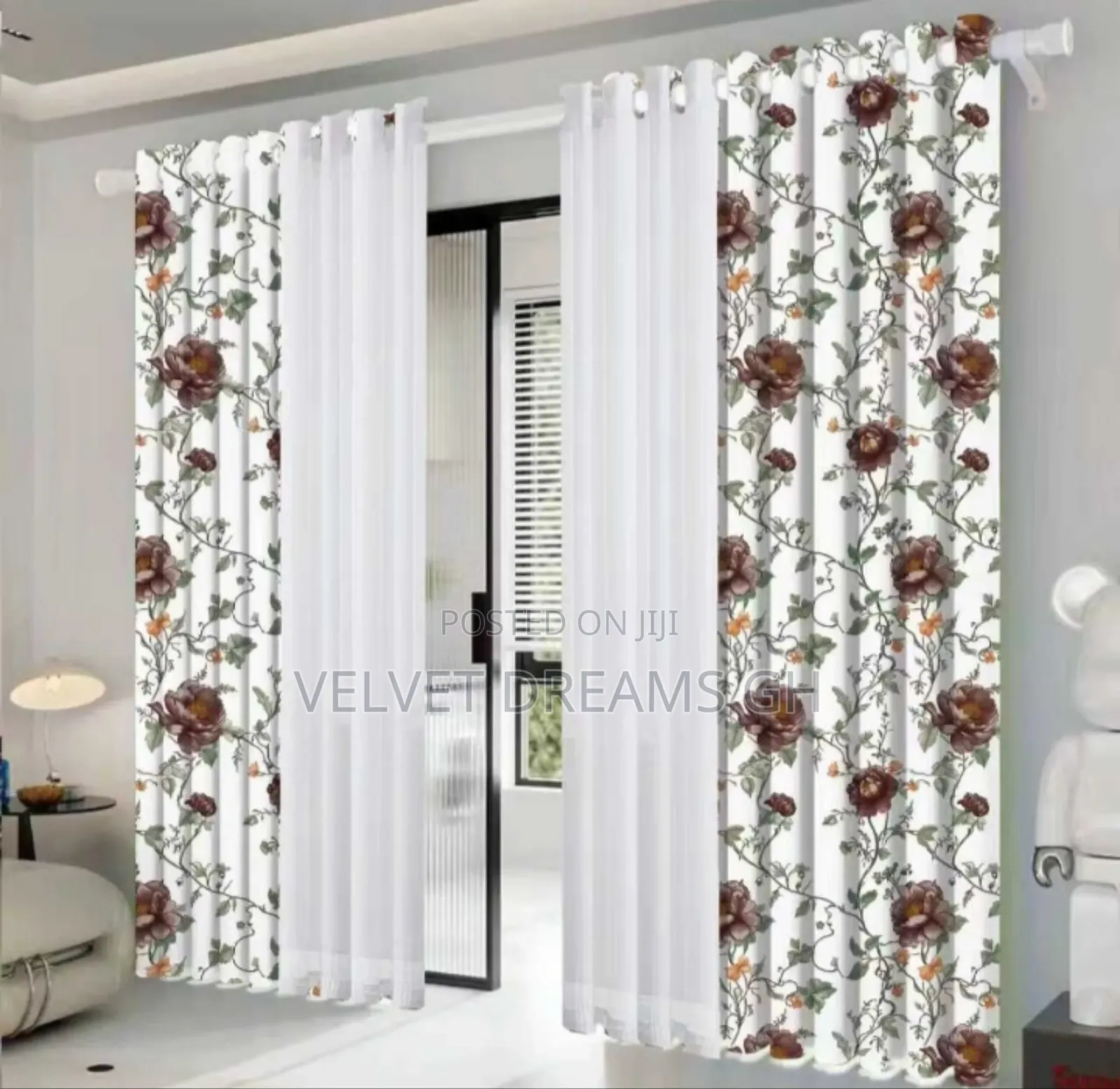 4pcs Curtain Set Beauty Privacy Combined