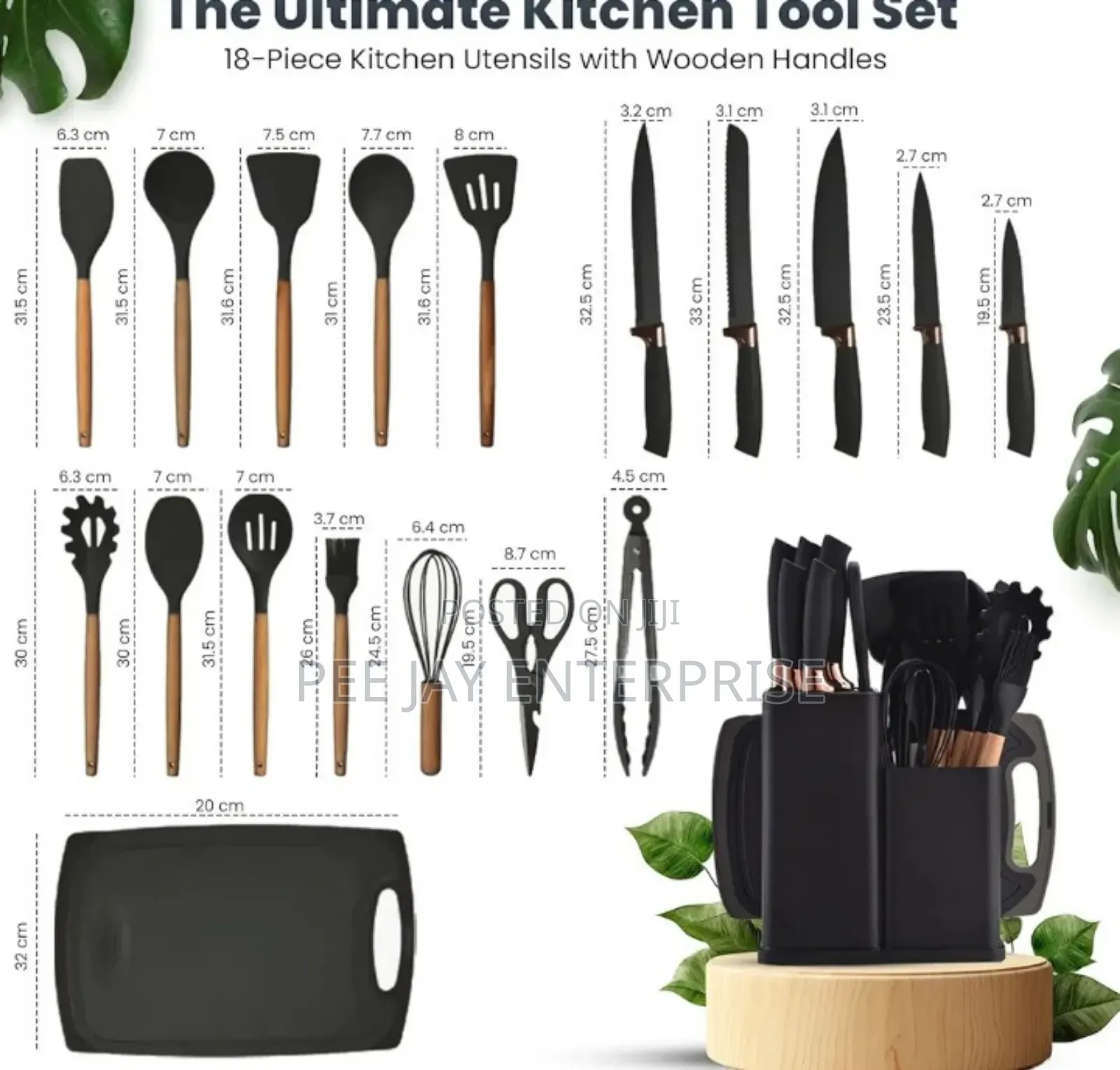 Silicone Kitchenware Utensil Set.
