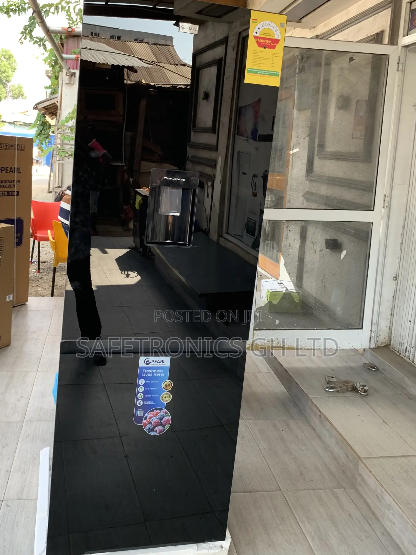 Sealed Bottomfreezer Pf-400bg Black Glass 309l Fridge