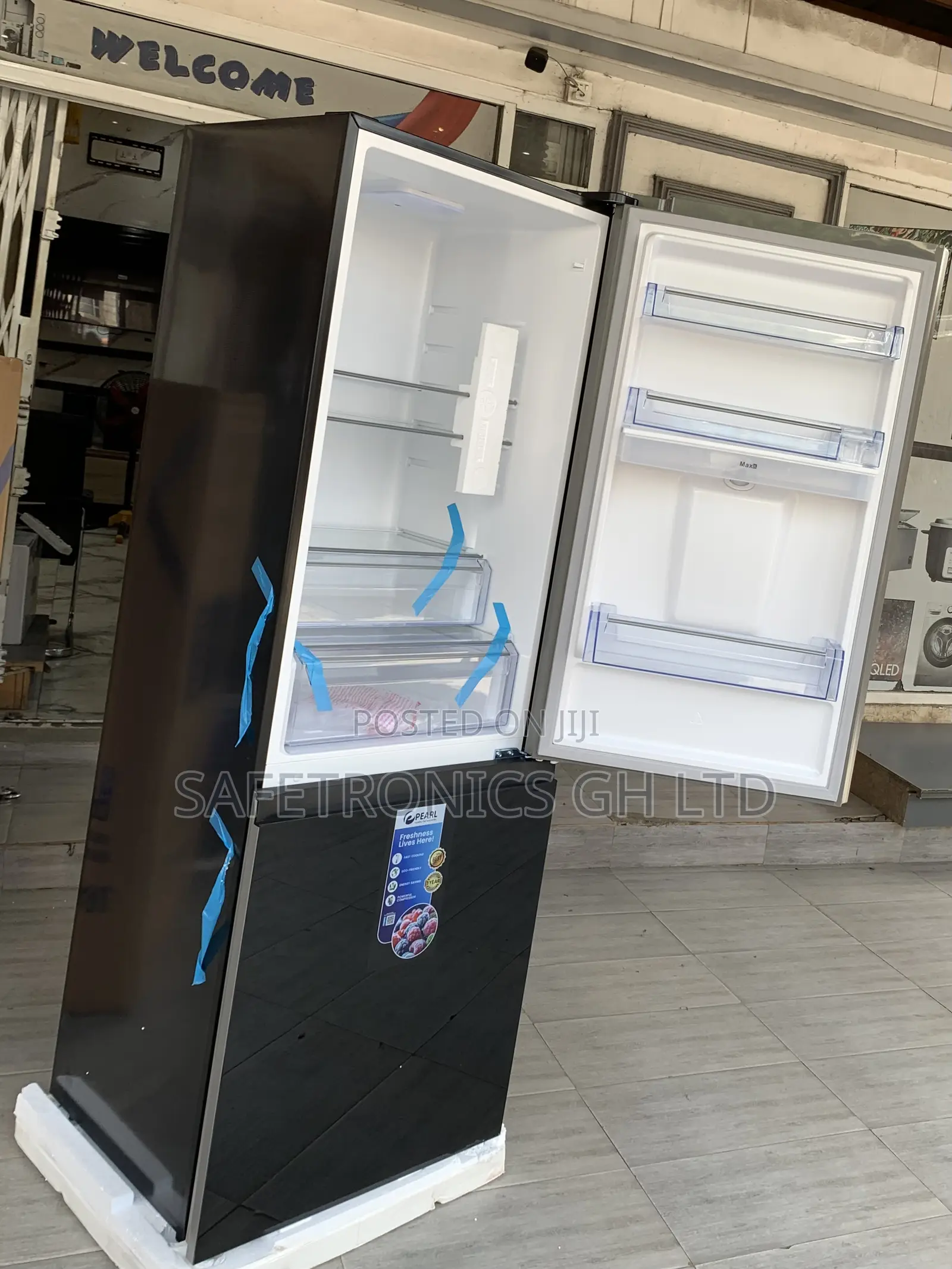 Pf-400bg Bottomfreezer 2 Doors Black Mirror Pearl 309l