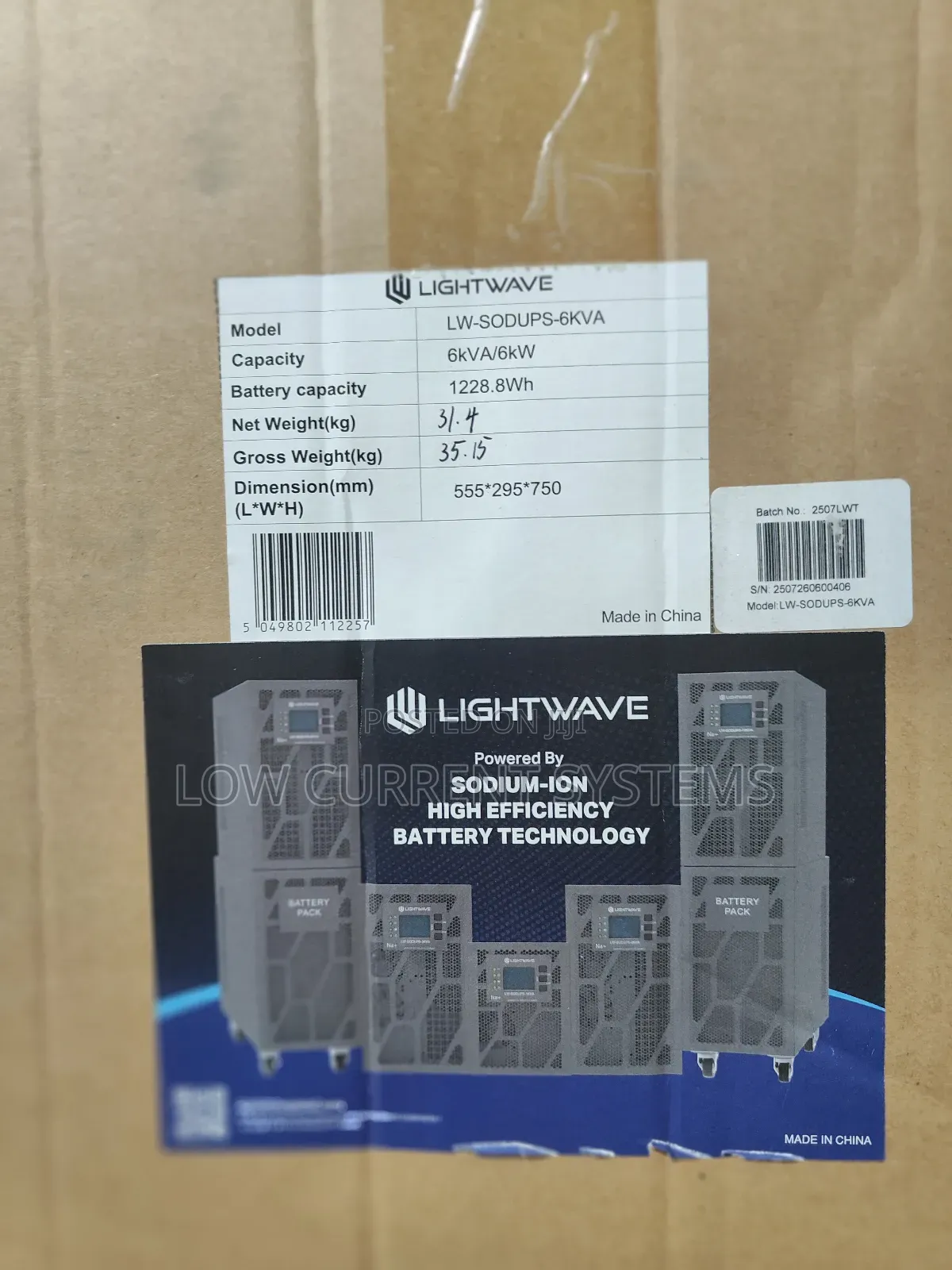 Lightwave Ups 6kva Online Ups Battery Capacity: 1228.8wh
