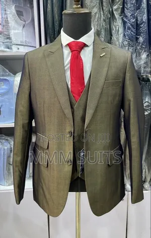 Classic and Formal 3-Piece Men’S Suit From Turkey Tiny Stripes