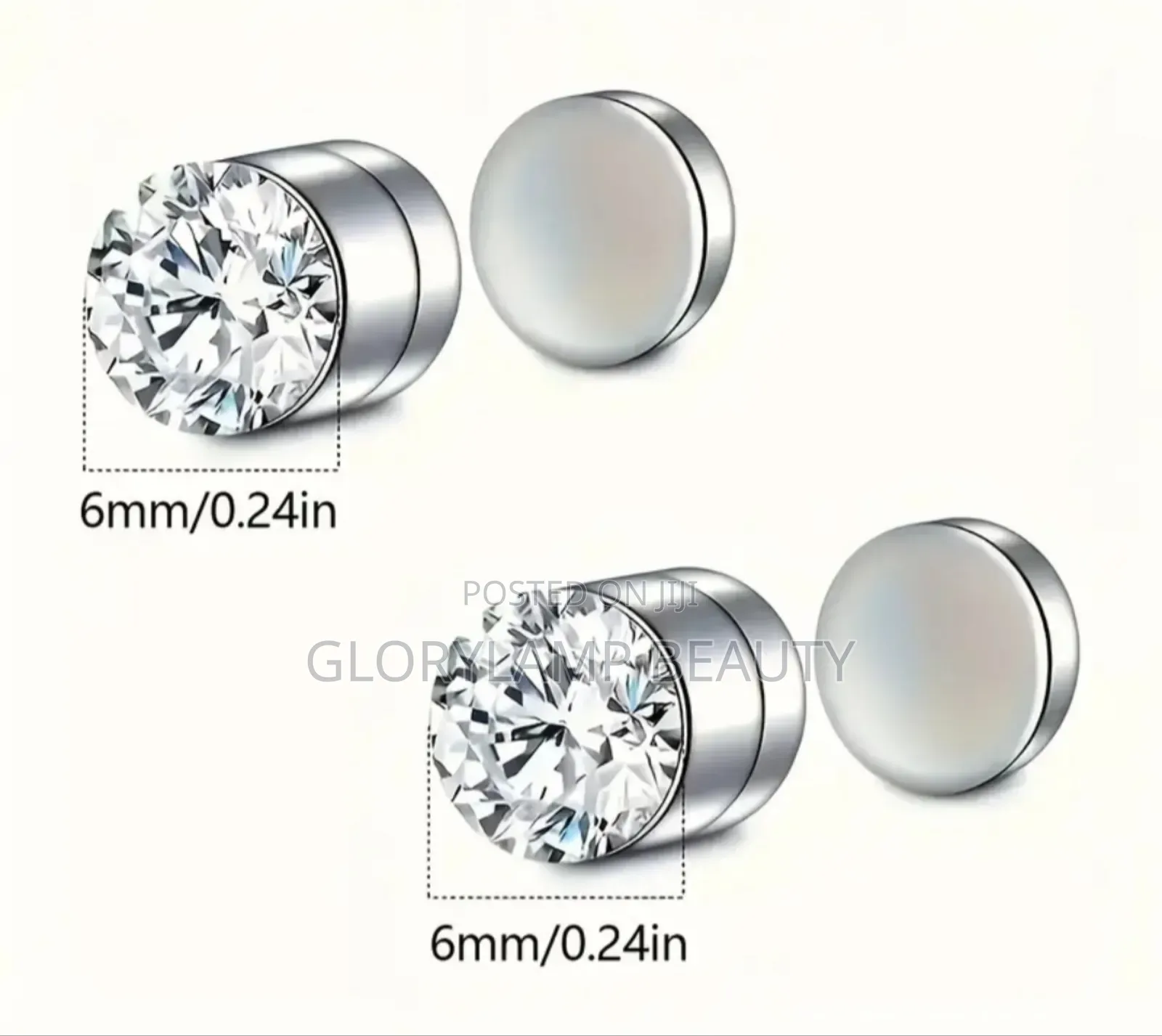 Magnetic Crystal Stud Earrings – Mixed Colors Stainless Steel Earrings