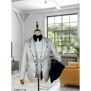 Elegant Stylish 3-Piece Turkish Melano Tuxedo Wedding Men's Suit