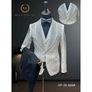 Classic Lovely Men's Tuxedo Wedding Suits With Stones From Turkey