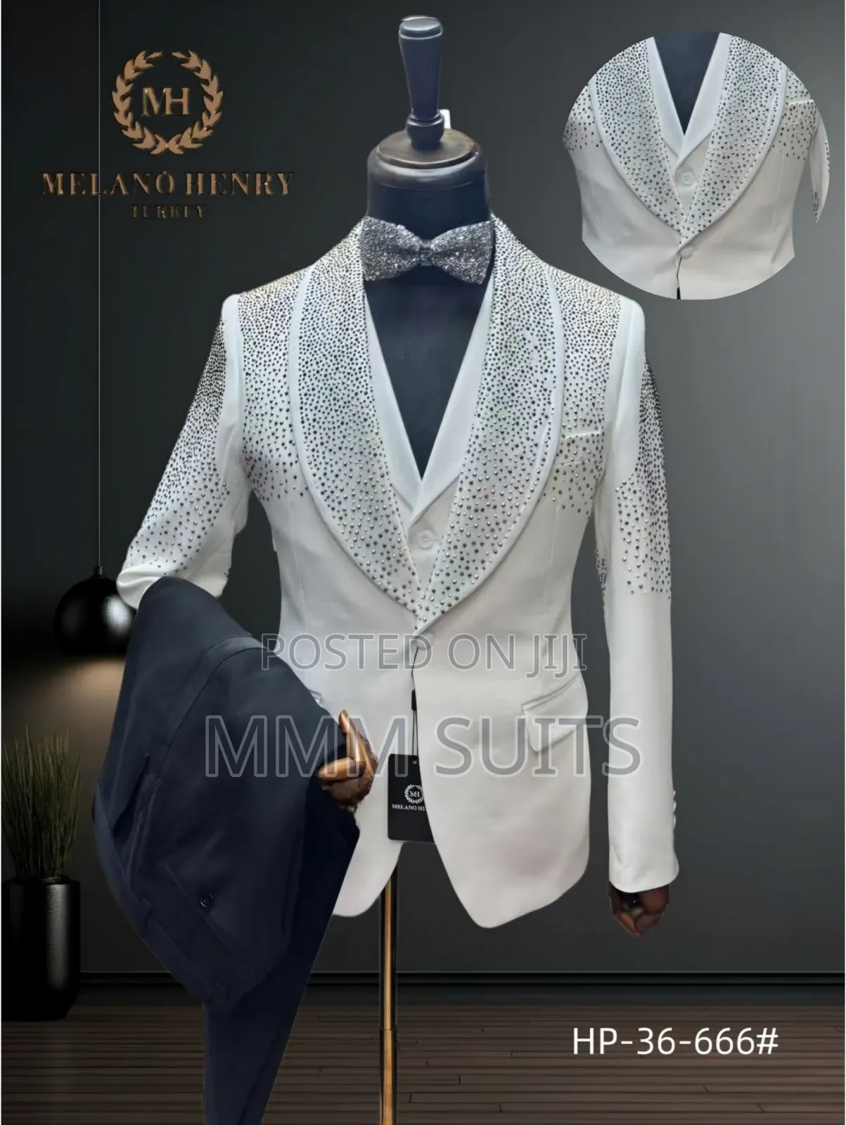 Classic Lovely Men's Tuxedo Wedding Suits With Stones From Turkey