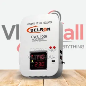 Delron Wall Mounted DWS-1000 Automatic Voltage Regulator/Stabilizer