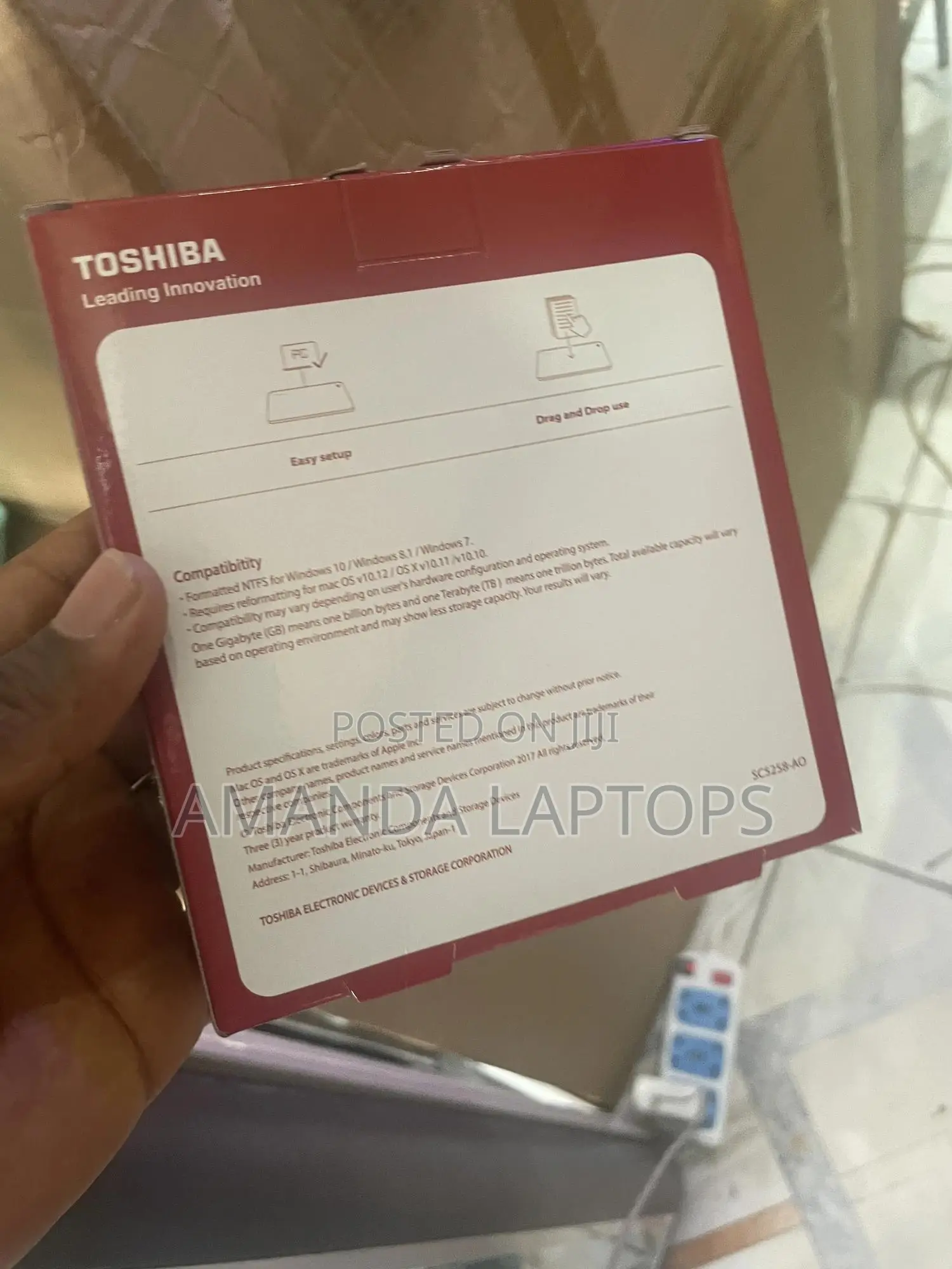 1tb Toshiba External With Type C Usb Connector