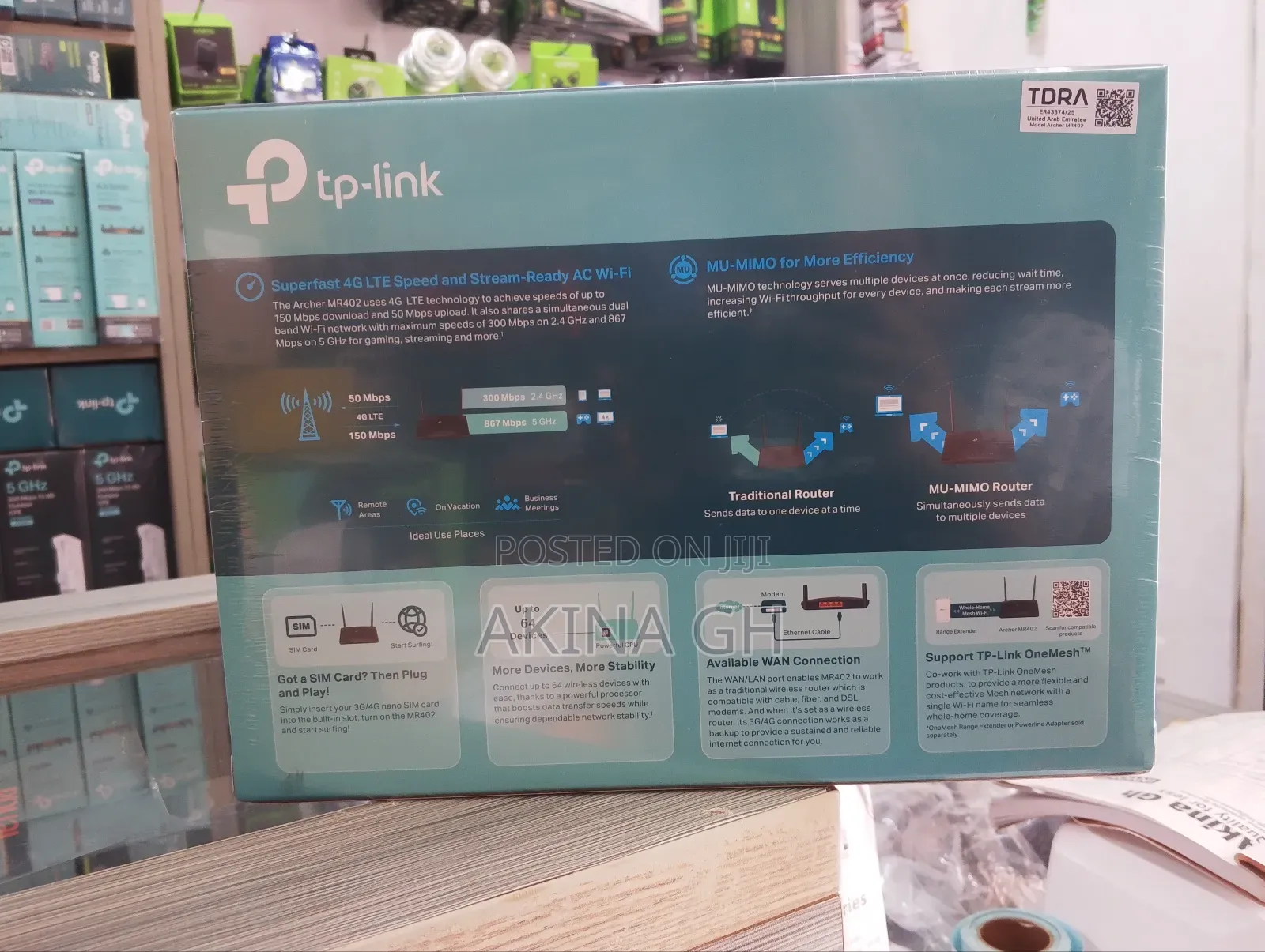 Tp Link Ac1200 Dual Band Wi-Fi 4g Lte Router (Archer Mr402)
