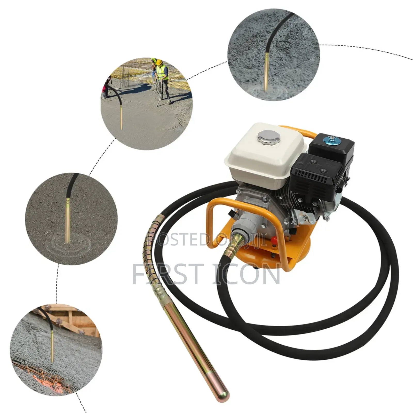 Gasoline Powered Concrete Poker Vibrator With Vibrating Rod