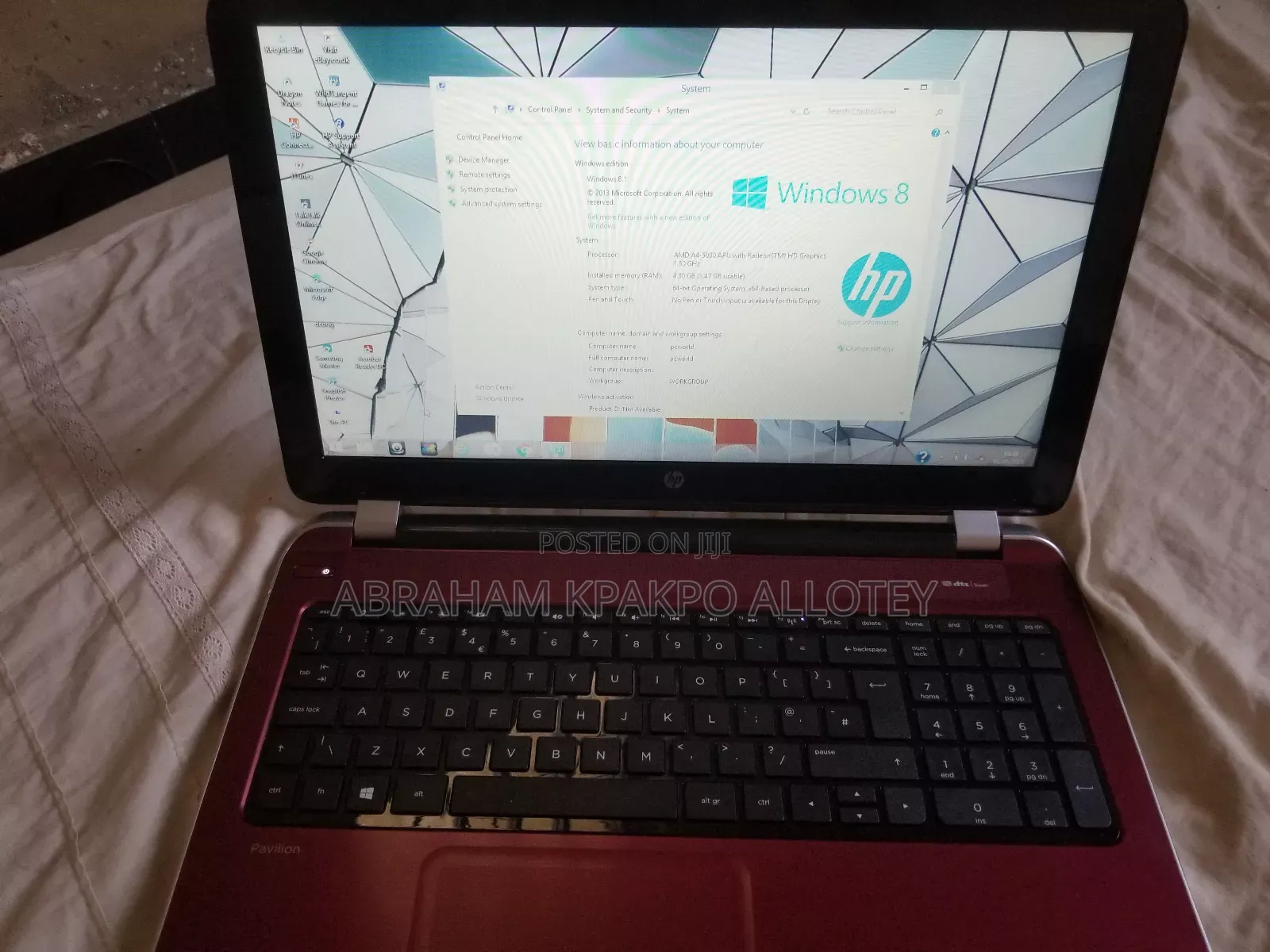 Laptop HP 4GB AMD A4 HDD 500GB