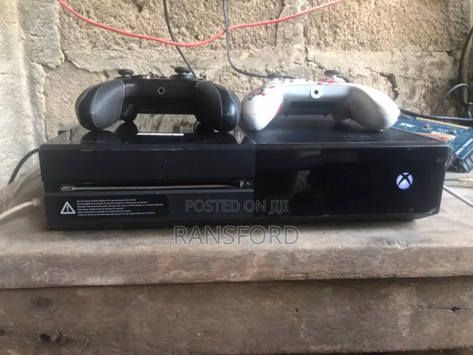 Xbox One With Two Controllers and Games