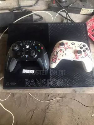 Xbox One With Two Controllers and Games