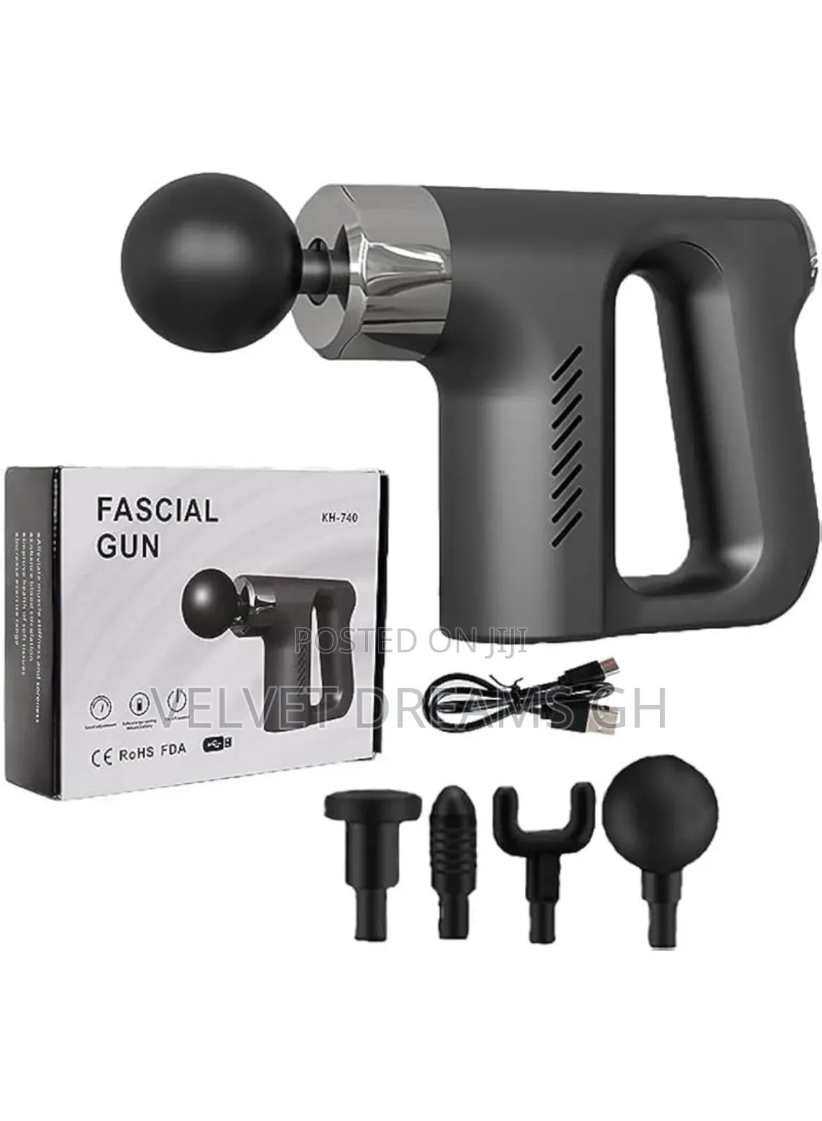 Portable Handheld Massage Gun With 6 Speed Adjust and 4massage Heads