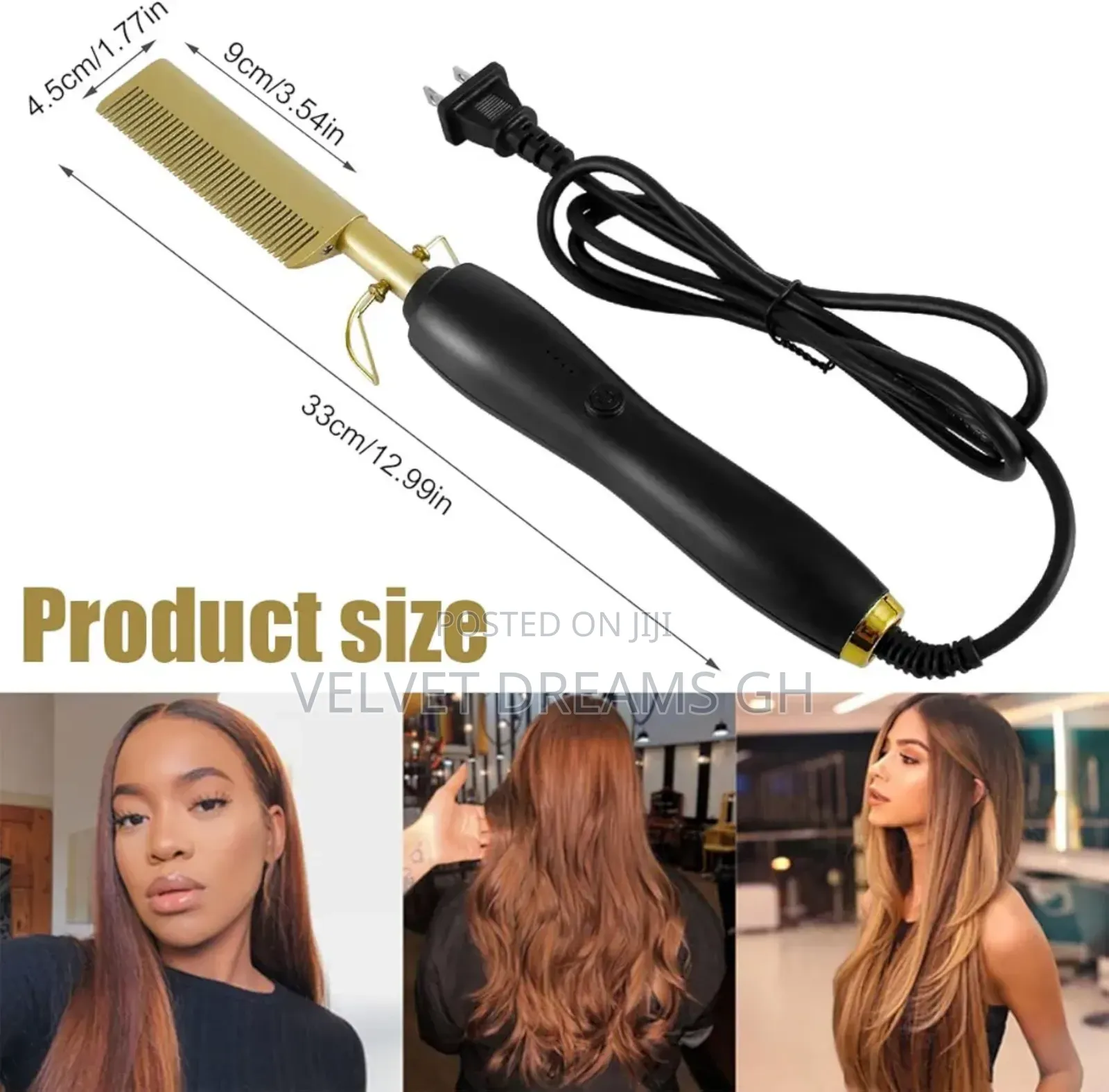 Electric Hot Comb for Straight, Smooth, and Neat Hair