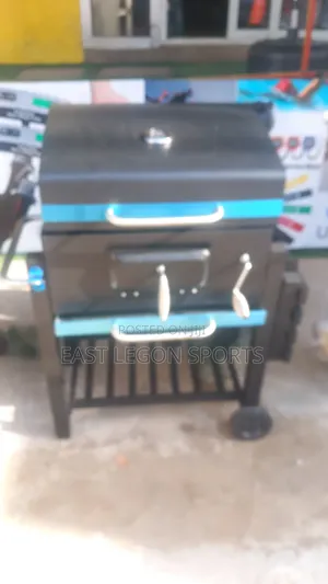 BBQ Stand Charcoal Meat Fish Grill Barbecue With Fork