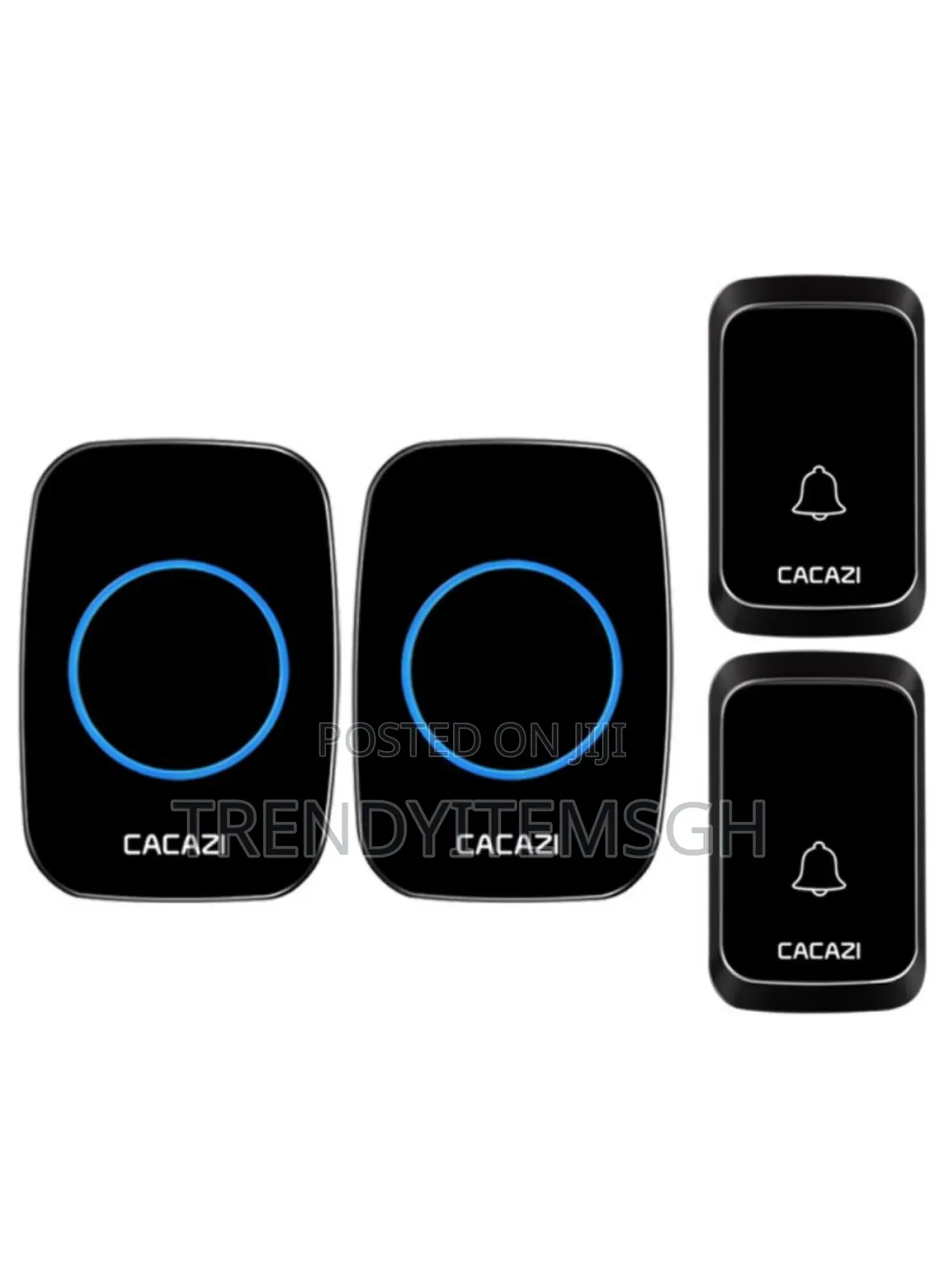 300m Wireless Doorbell Chime Kit 2 Transmitter With 2 Plug-in Receiver