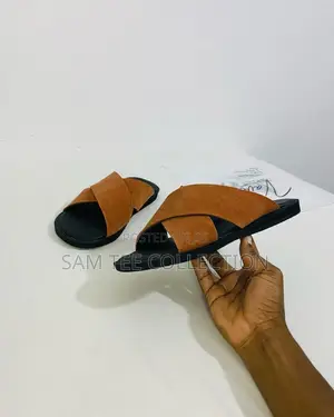 Fashion Men's Casual Cross Suede Slippers. Free Delivery to Anywhere