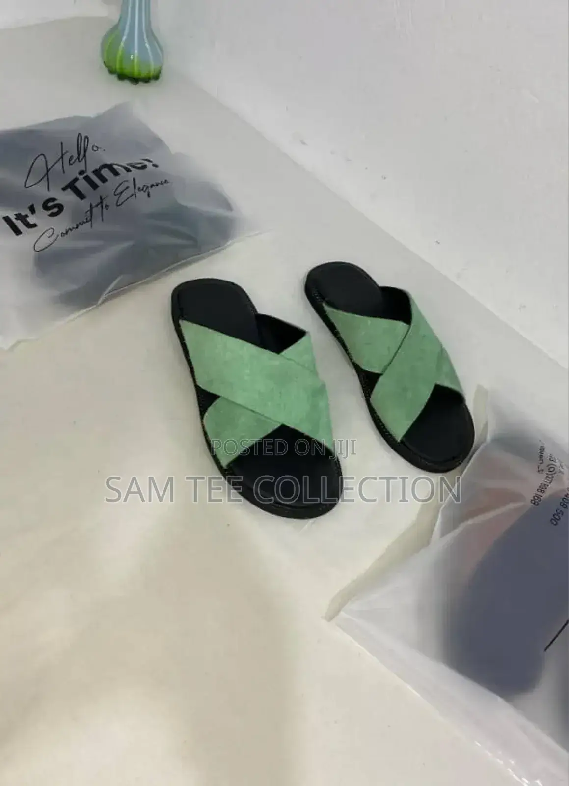 Fashion Men's Casual Cross Suede Slippers. Free Delivery to Anywhere