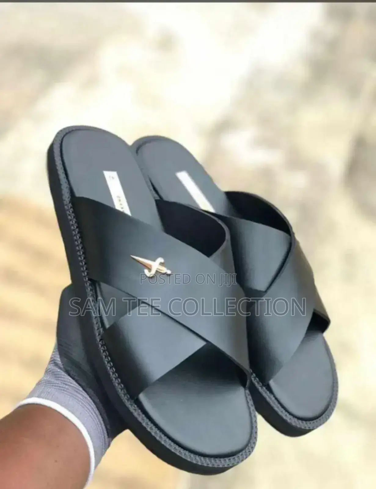 Fashion Men's Casual Cross Suede Slippers. Free Delivery to Anywhere