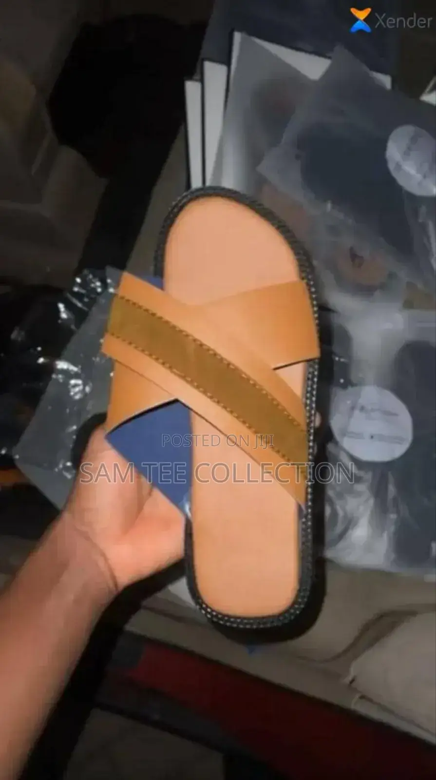 Fashion Men's Casual Cross Suede Slippers. Free Delivery to Anywhere