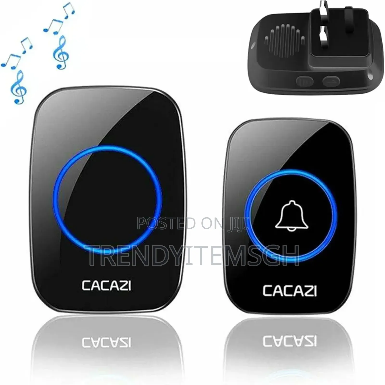 300m Wireless Doorbell Chime Kit 2 Transmitter With 2 Plug-in Receiver