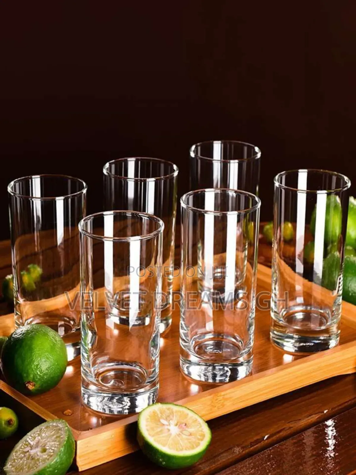6-Piece Water Beverage Glass Set – Clear Durable