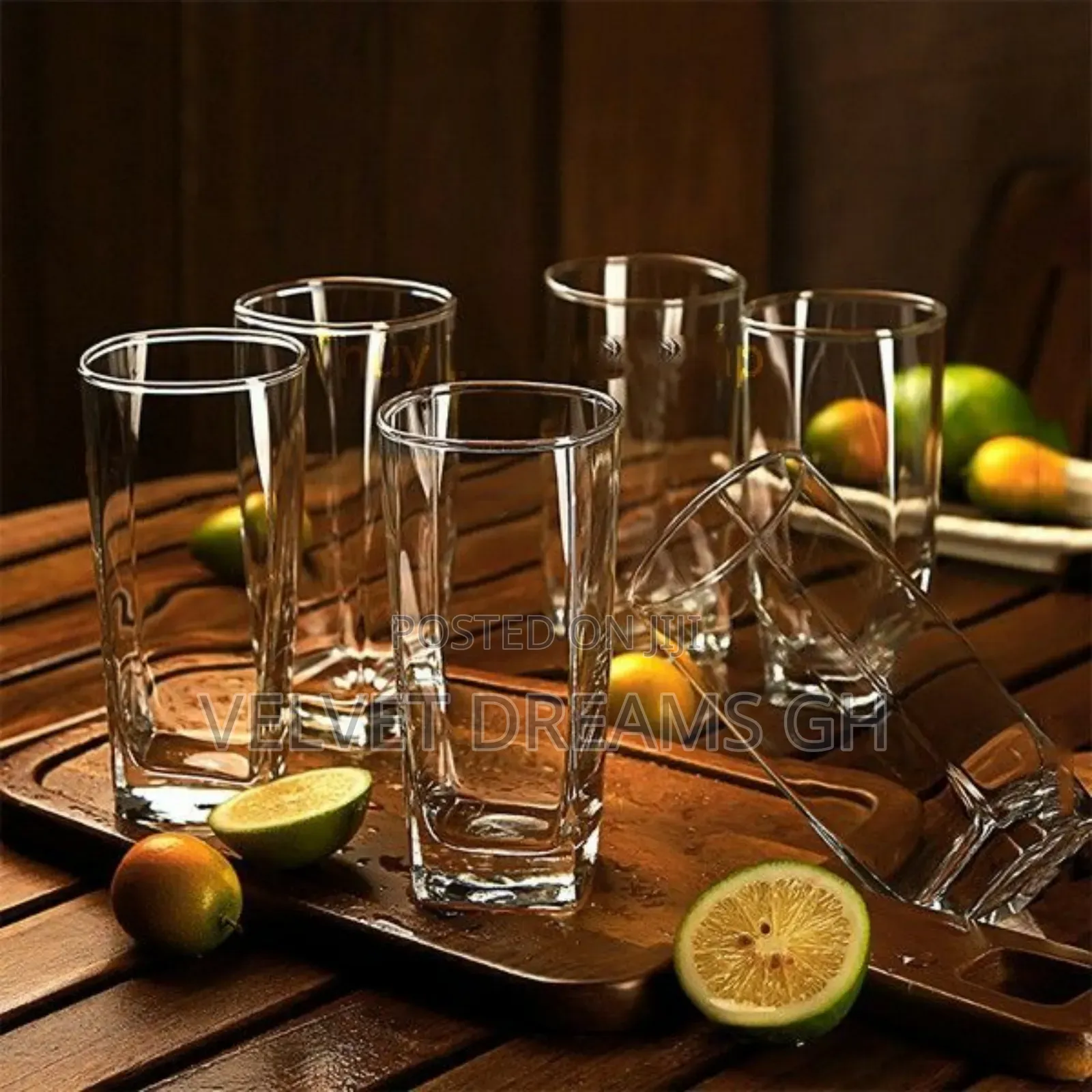 6-Piece Water Beverage Glass Set – Clear Durable