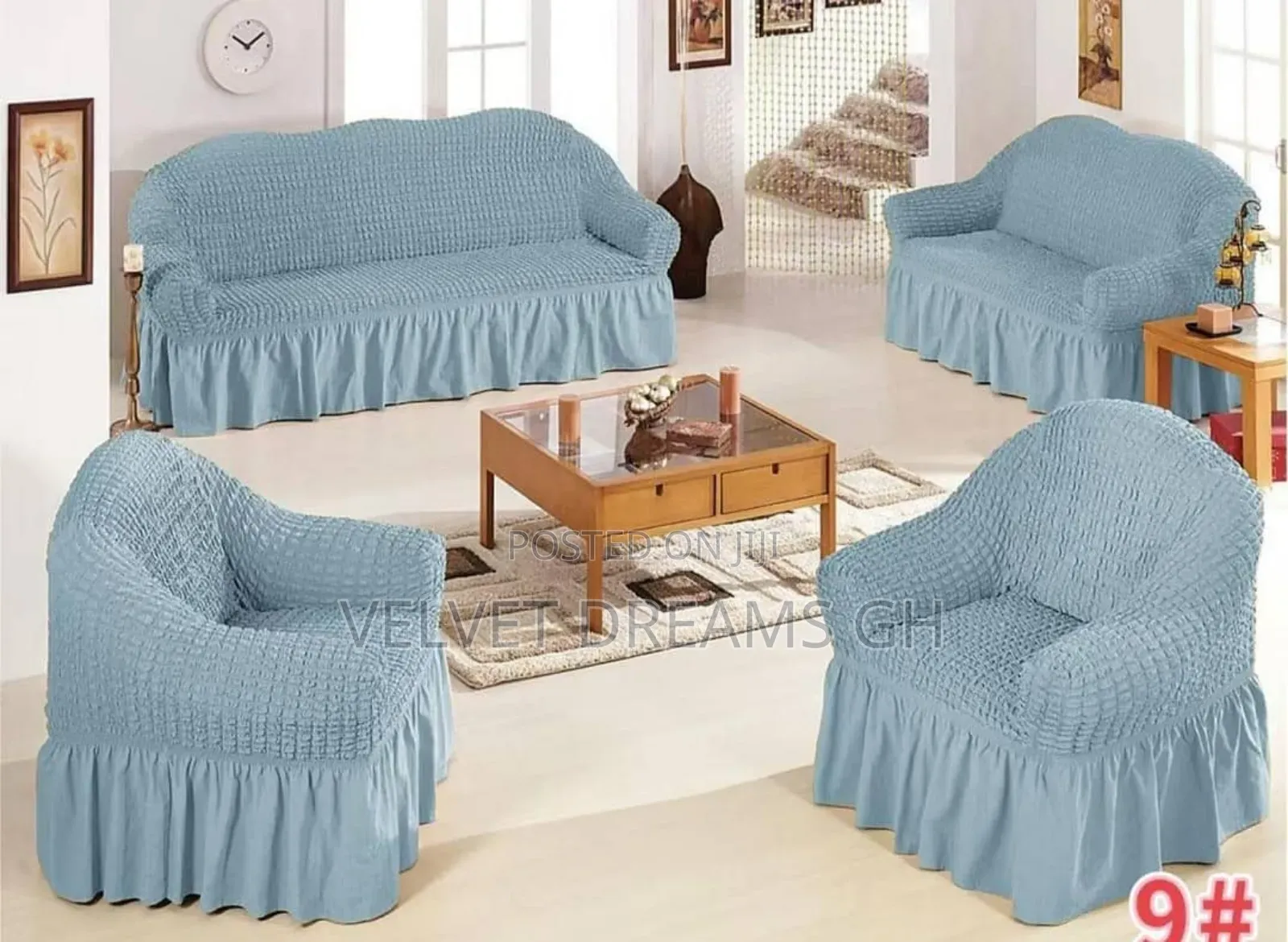 Home Stretch Sofa Cover, Skirt-Style Sofa Protector,