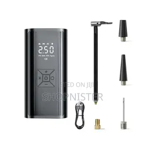 Portable Cordless Tyre in Car Pump With Led Light Power Bank