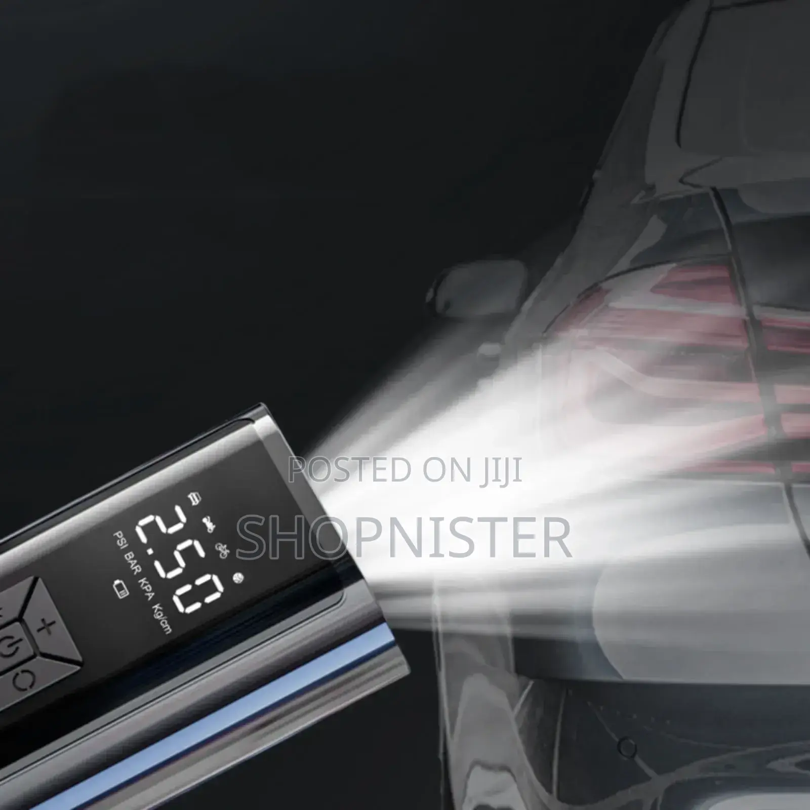 Portable Cordless Tyre in Car Pump With Led Light Power Bank