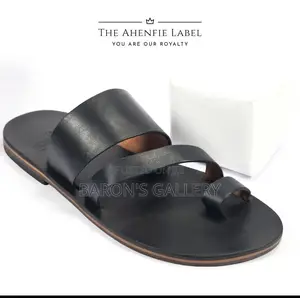 Leather Slippers Black