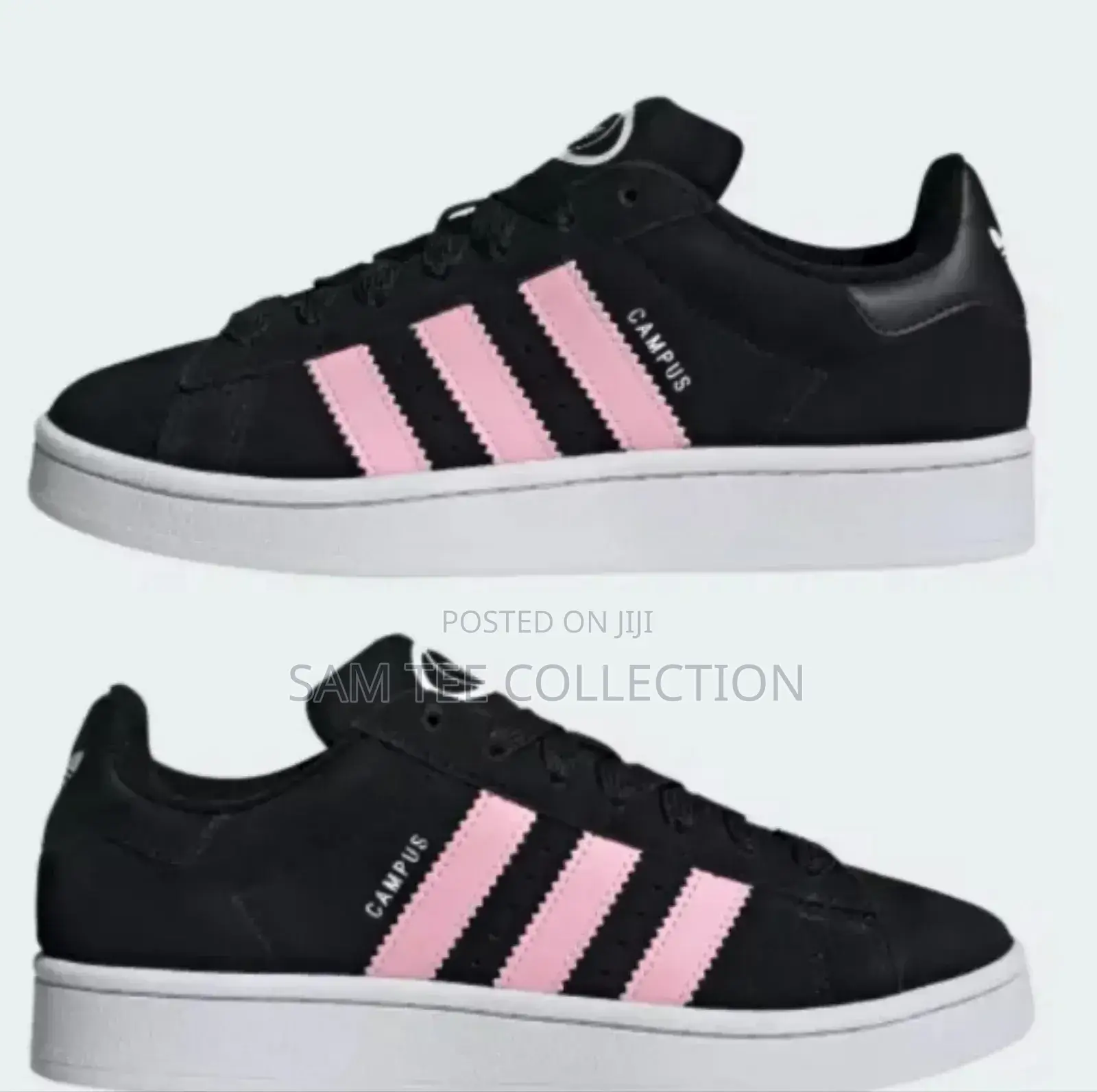 Original Adidas Campus All Black/ Black and White
