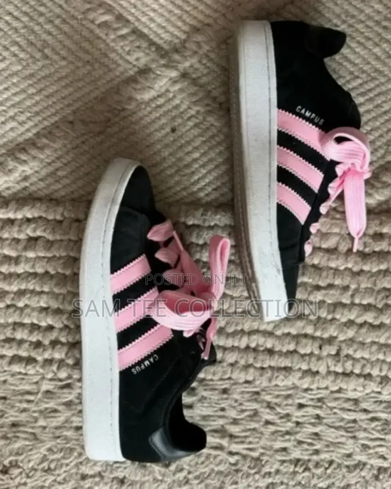 Original Adidas Campus All Black/ Black and White