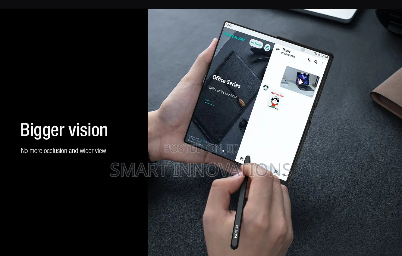 Galaxy Z Fold 7 Qin Pro Leather Cover With Stylus