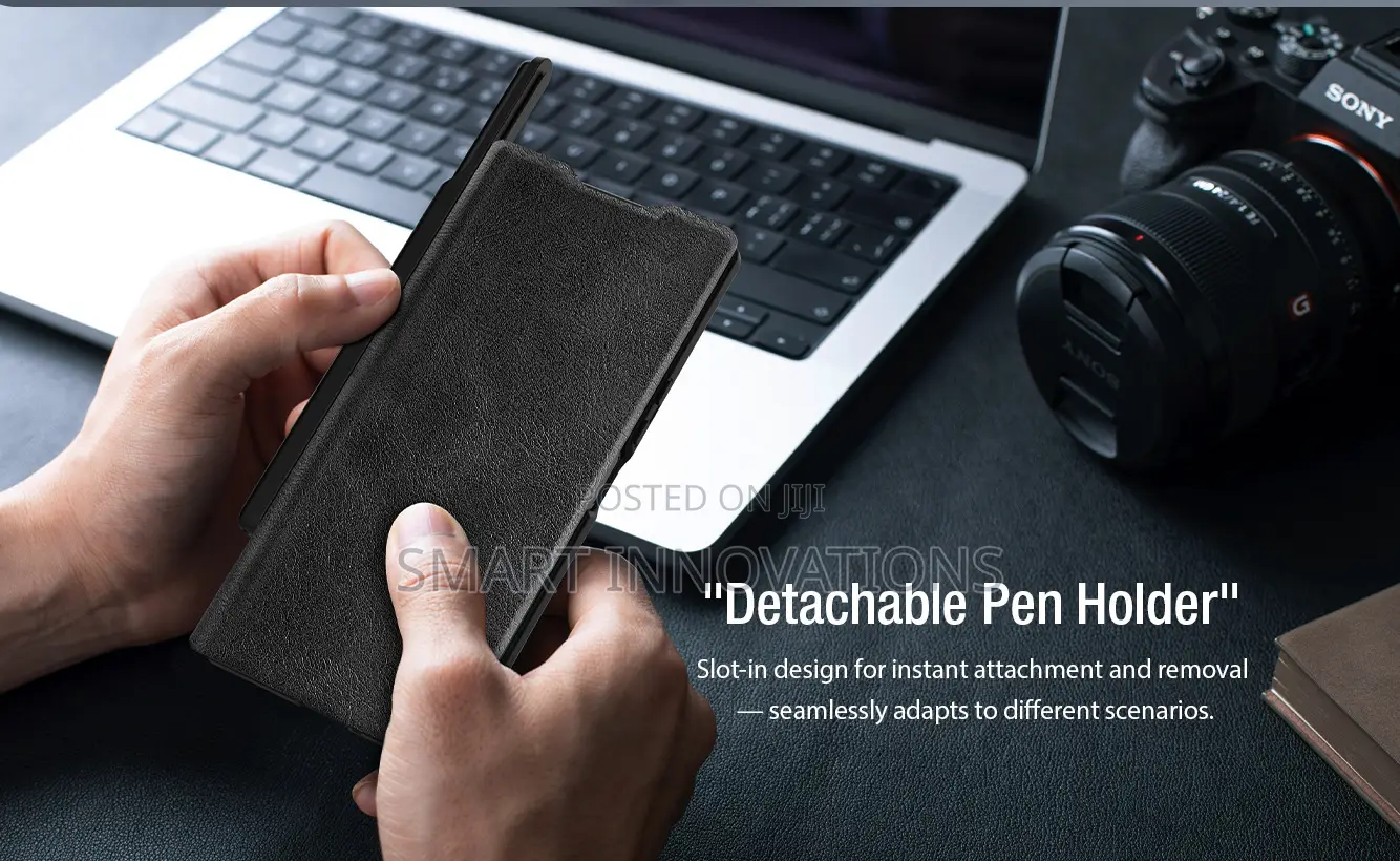 Galaxy Z Fold 7 Qin Pro Leather Cover With Stylus